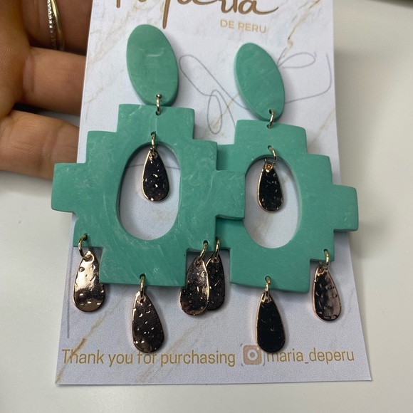 Polymer clay earrings - Picture 3 of 3